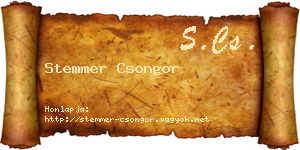 Stemmer Csongor névjegykártya