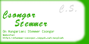 csongor stemmer business card